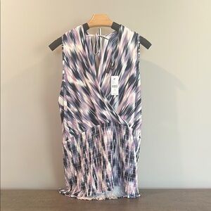 Lane Bryant White Gray Sheath Tank Top